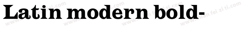 Latin modern bold字体转换